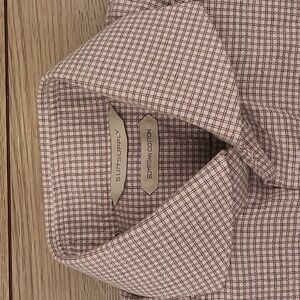 SUITSUPPLY Beige White Plaid Egyptian Cotton Sz 14.5 Slim Fit‎ Mens Dress Shirt